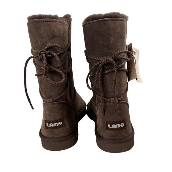 LAMO Shearling Suede Boots in Brown Women's Size 9 - Picture 3 of 10